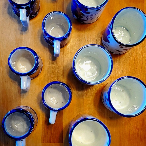 Lot of handmade,ceramic glazed Tea&Espresso Cups - Picture 11 of 12